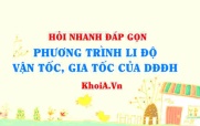 Phương trình li độ vận tốc gia tốc của dao động điều hòa lớp 11?